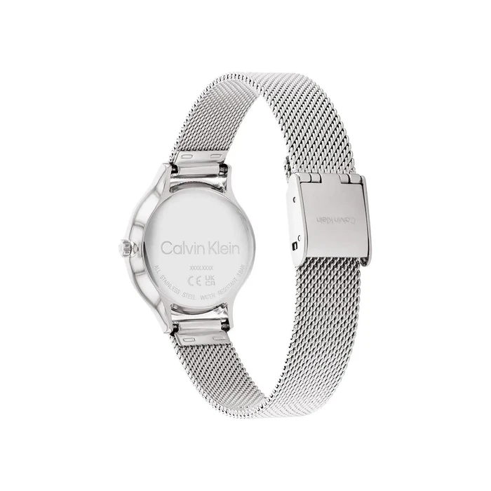 Γυναικείο Ρολόι Calvin Klein 25200058 (28mm) Μεταλλικό Μπρασελέ Ασημί