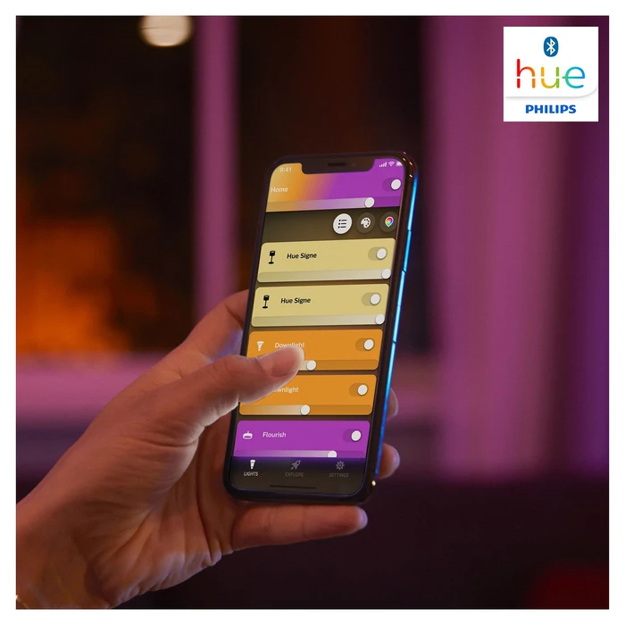 Διακοσμητικό Φωτιστικό Philips Hue White&Col. Amb. Bloom Tischleuchte Black 500lm