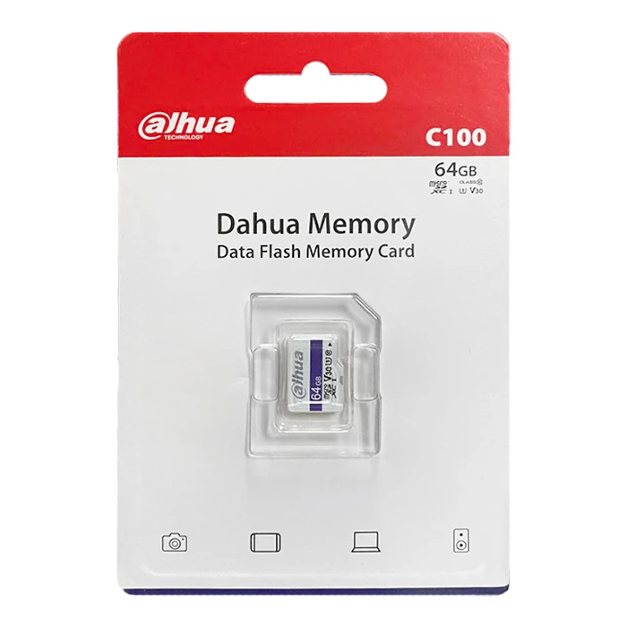 Κάρτα Μνήμης microSDXC 64GB Dahua Class 10 UHS-I U3, έως και 95 MB/s.