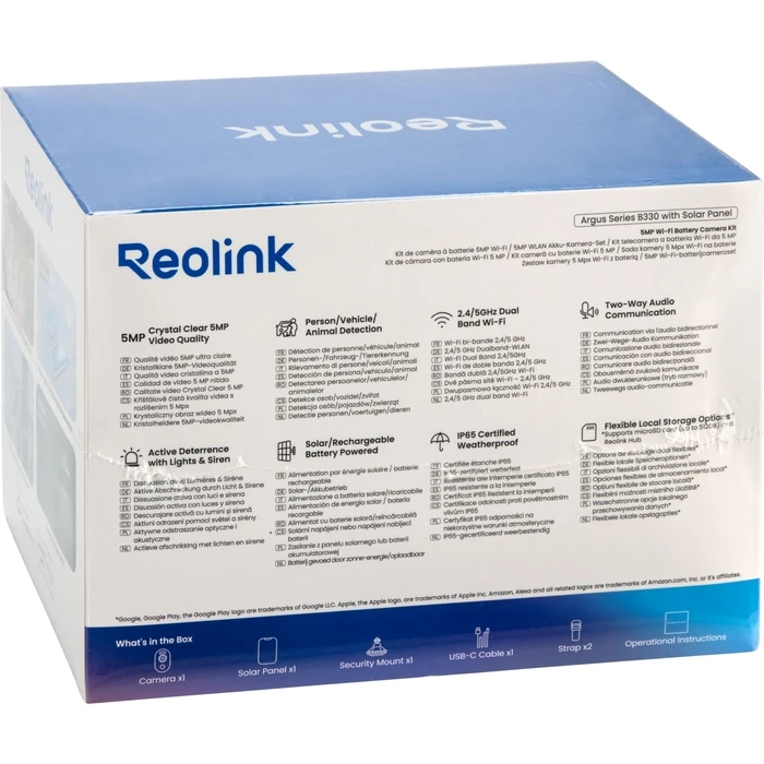 Reolink Argus B330 IP Security Camera Wi‑Fi 4MP Battery-Powered Waterproof