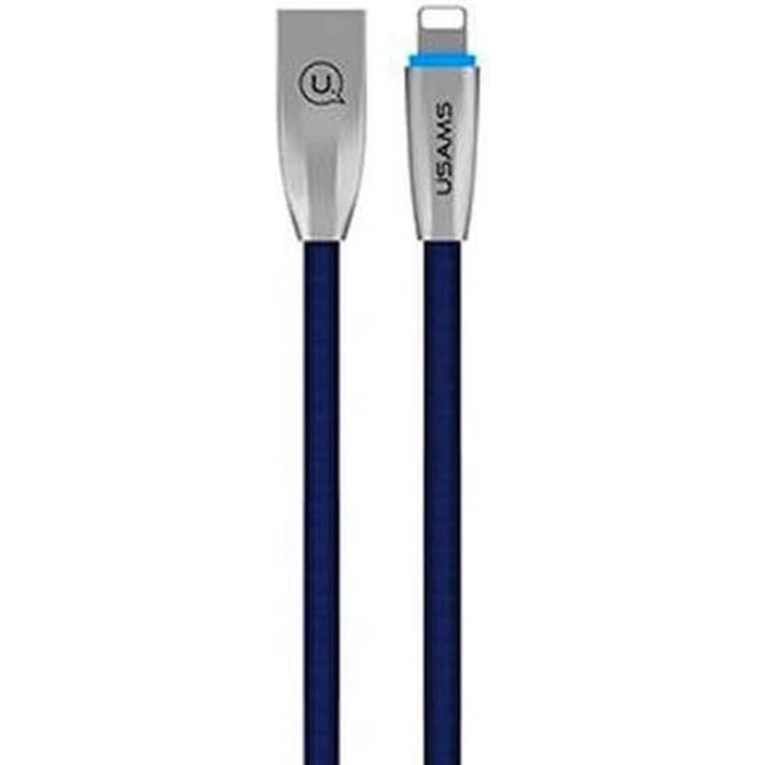 USAMS Nylon Cable U-Light Lightning blue 1,2m IPZSUSB03 (US-SJ182)