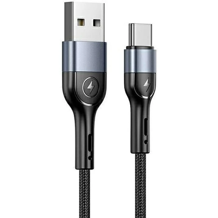 USAMS Nylon Cable U55 2A USB-C U55 black 1m SJ449ZJ01 (US-SJ449)