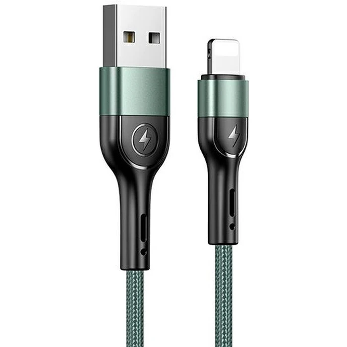 USAMS Nylon Cable U55 2A Lightning U55 green 1m SJ448USBSG02 (US-SJ448)