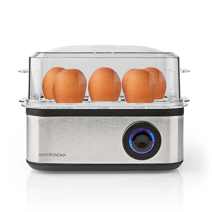 Βραστήρας αυγών Gastronoma 8 αυγών 500W (Μαύρος/Ανοξείδωτο)