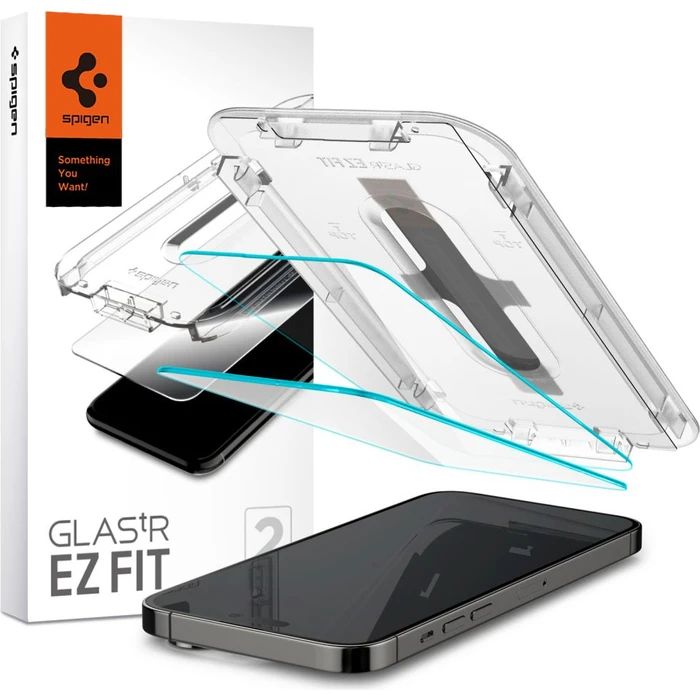 Spigen GLAS.tR ez Fit Apple iPhone 14 Pro Clear [2 PACK]