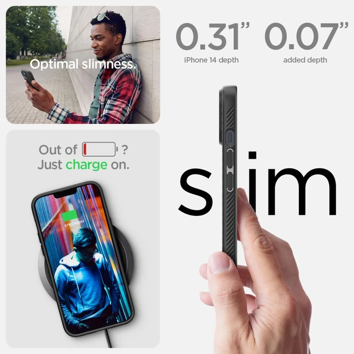 Spigen Liquid Air Apple iPhone 14 Plus / 15 Plus Matte Black
