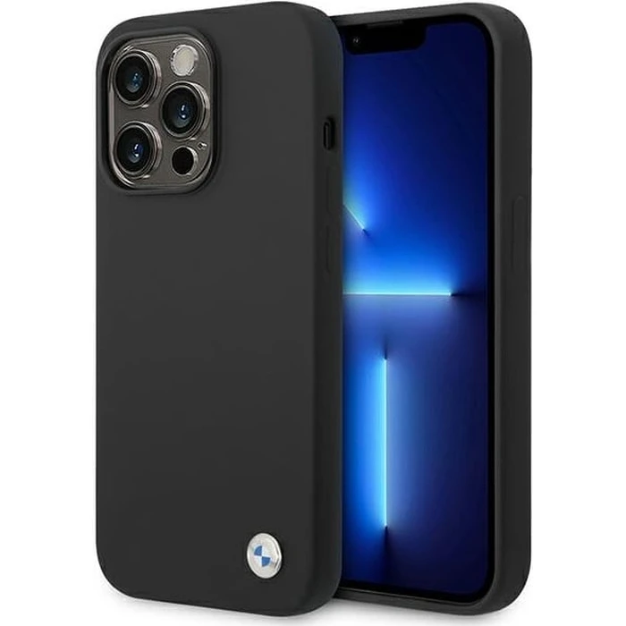 BMW BMHCP14XSILBK Apple iPhone 14 Pro Max black Silicone Metal Logo