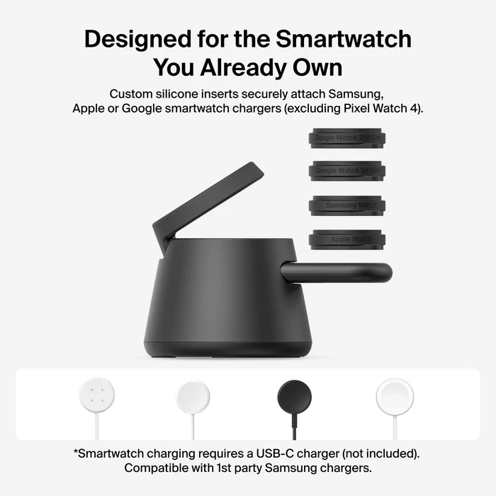 Belkin UltraCharge 25W Qi2 Modular Charging Station (Black)