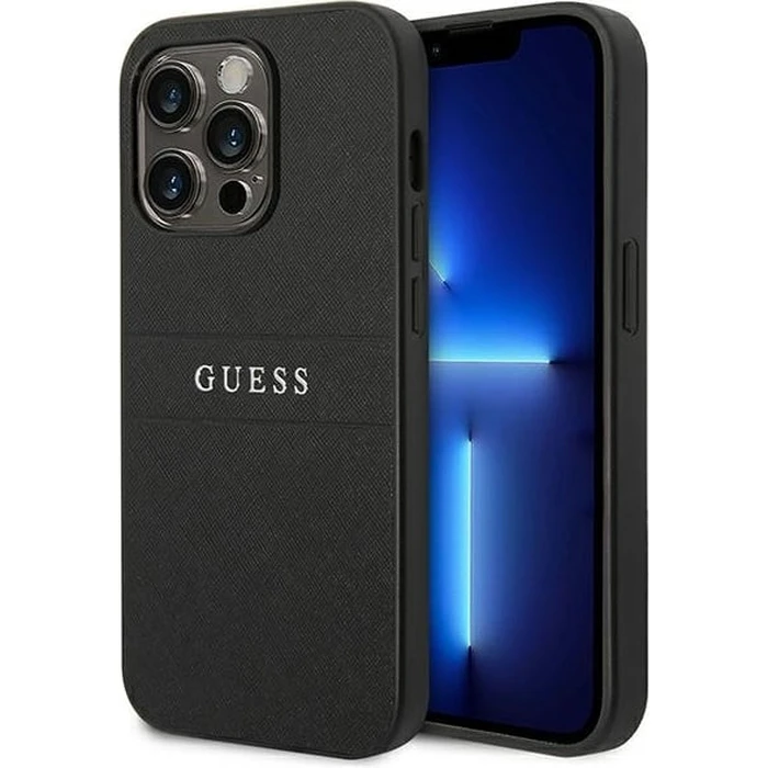 Guess GUHCP14LPSASBBK Apple iPhone 14 Pro black Saffiano Strap