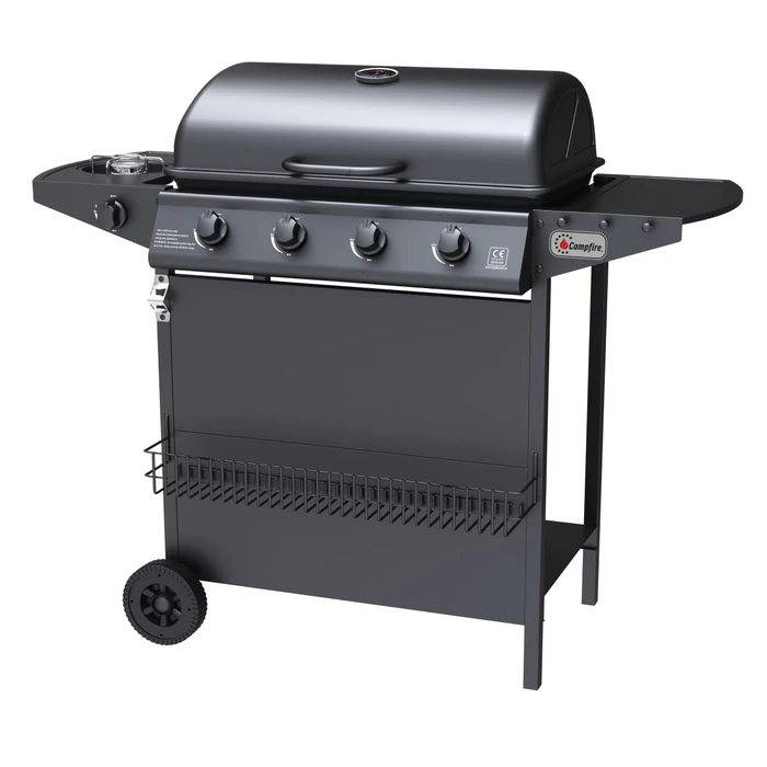Campfire Gas Barbecue Grill with 4 Burners & Extra Side Burner (SKU 25-34719)