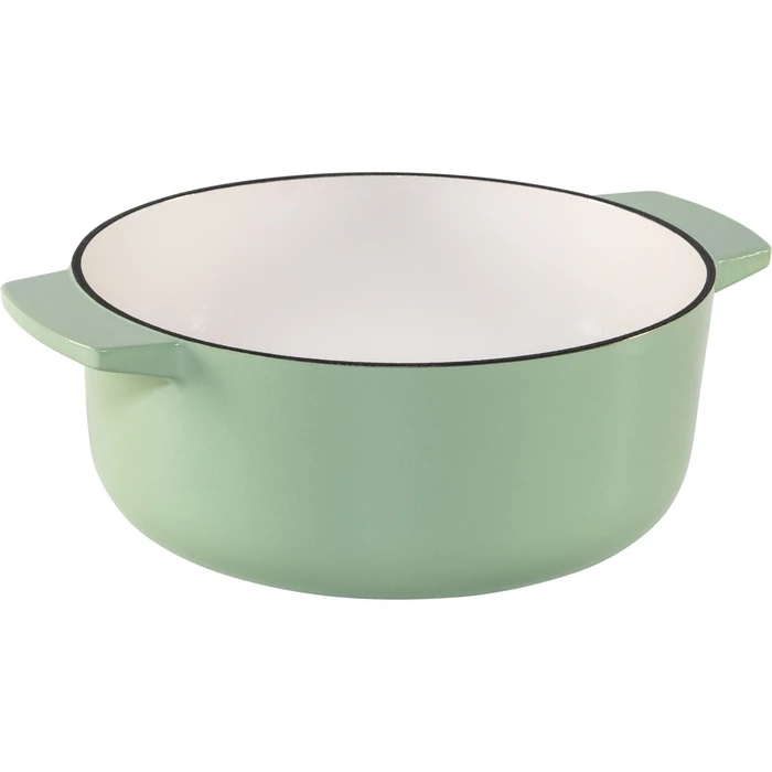 KitchenAid Cast Iron Braiser with Lid 26 cm - 5.2 L, Light Green