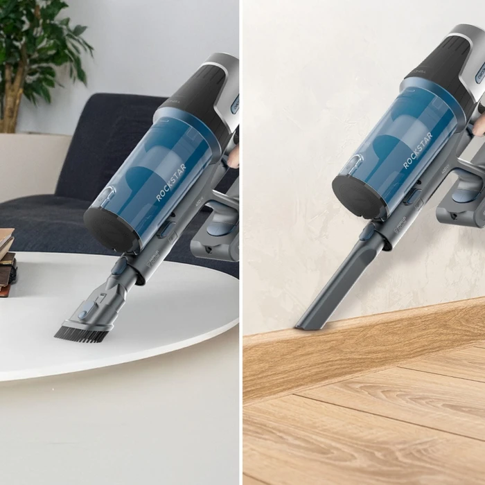 Cecotec Rockstar Rs50 Επαναφορτιζόμενη Σκούπα 2 σε 1 Stick & Χειρός 33.6V Μαύρη-Τυρκουάζ