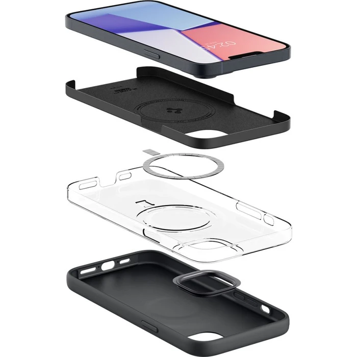 Spigen Silicone Fit Mag MagSafe Apple iPhone 14 Plus / 15 Plus Black