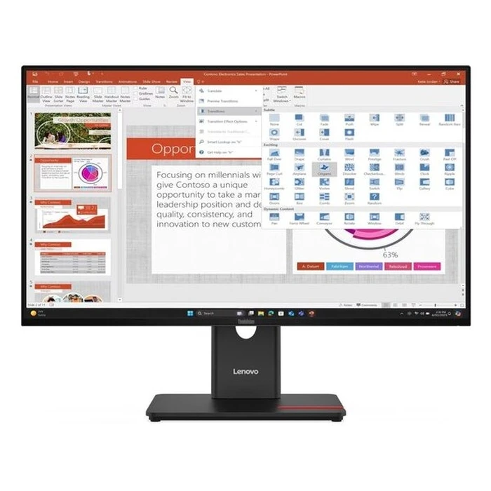 Monitor 27" Lenovo ThinkVision T27-40 FHD IPS, DP,HDMI,USB,USBC,VGA,Height Adjust