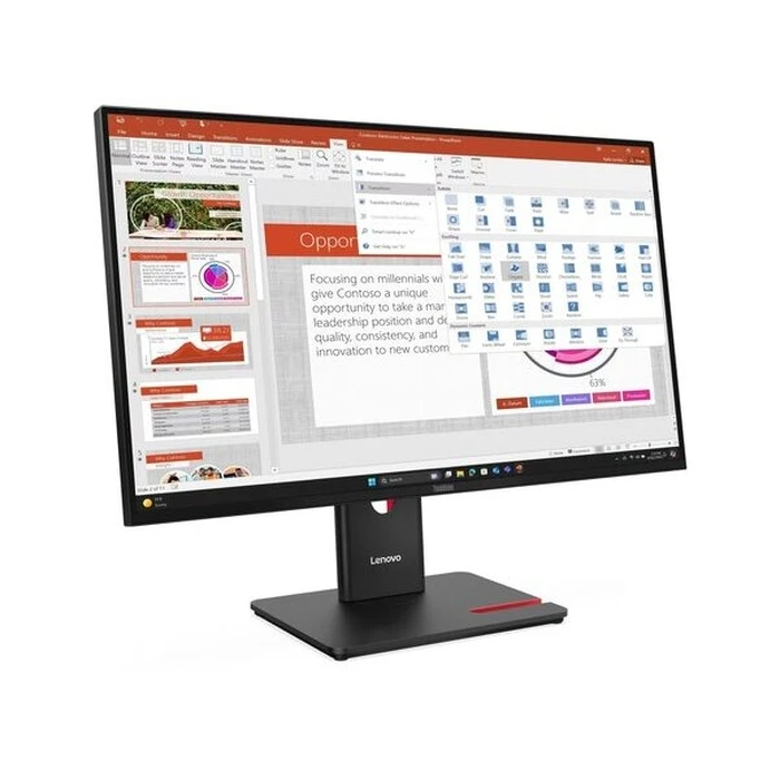Monitor 27" Lenovo ThinkVision T27-40 FHD IPS, DP,HDMI,USB,USBC,VGA,Height Adjust