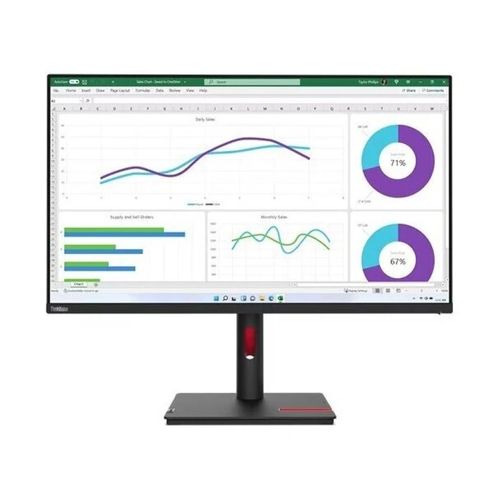 Monitor 31.5'' Lenovo ThinkVision T32h-30 QHD IPS, HDMI, Display Port, USB, USB-C, Height Adjustable, 3YearsW