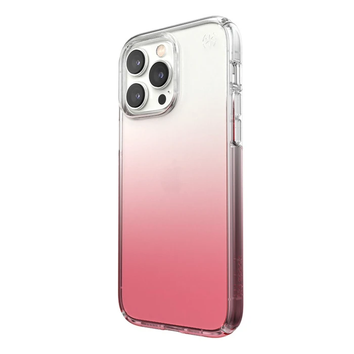 Speck Presidio Perfect-Clear Ombre MICROBAN Apple iPhone 14 Pro Max (Clear / Vintage Rose Fade)