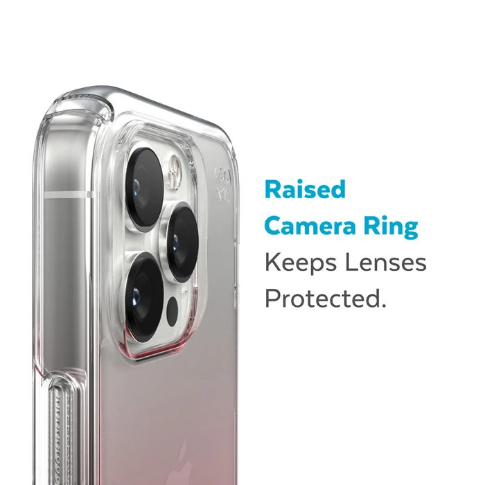 Speck Presidio Perfect-Clear Ombre MICROBAN Apple iPhone 14 Pro Max (Clear / Vintage Rose Fade)