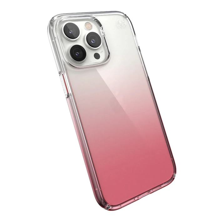 Speck Presidio Perfect-Clear Ombre MICROBAN Apple iPhone 14 Pro Max (Clear / Vintage Rose Fade)
