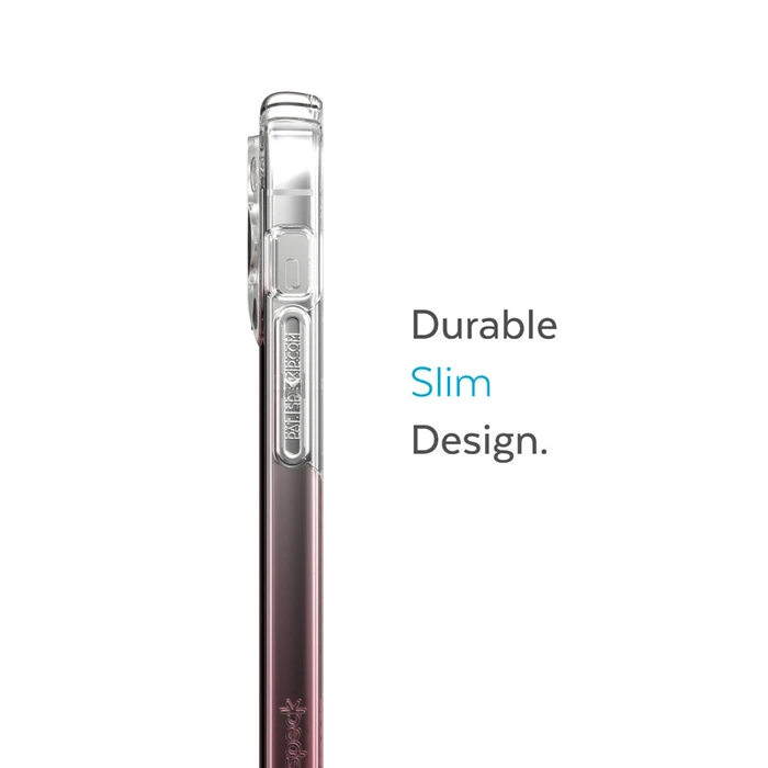 Speck Presidio Perfect-Clear Ombre MICROBAN Apple iPhone 14 Pro Max (Clear / Vintage Rose Fade)