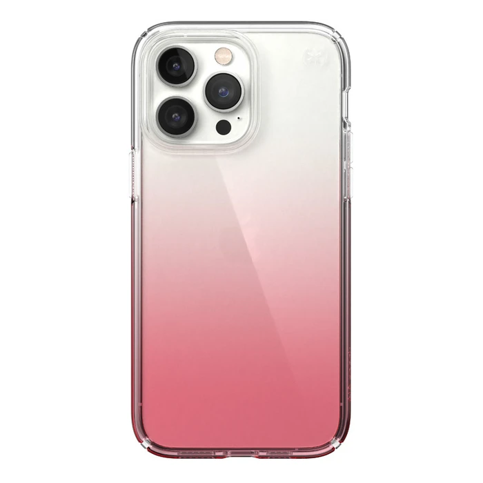 Speck Presidio Perfect-Clear Ombre MICROBAN Apple iPhone 14 Pro Max (Clear / Vintage Rose Fade)