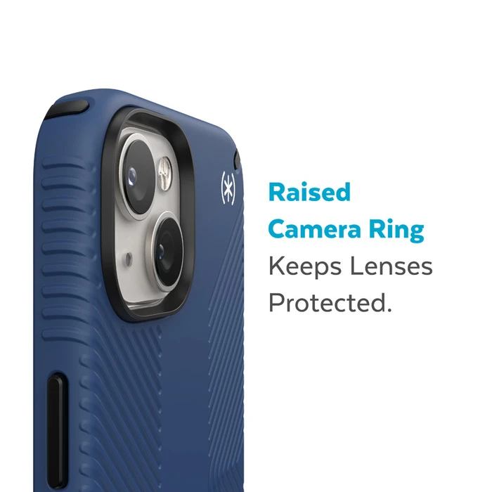 Speck Presidio2 Grip MICROBAN Apple iPhone 14 Plus / 15 Plus (Coastal Blue / Black / White)