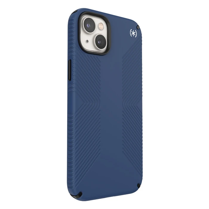 Speck Presidio2 Grip MagSafe MICROBAN Apple iPhone 14 Plus / 15 Plus (Coastal Blue / Black / White)