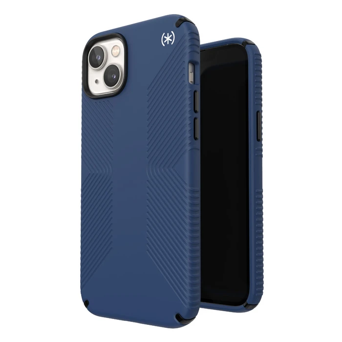 Speck Presidio2 Grip MagSafe MICROBAN Apple iPhone 14 Plus / 15 Plus (Coastal Blue / Black / White)