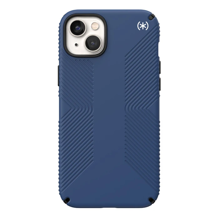 Speck Presidio2 Grip MagSafe MICROBAN Apple iPhone 14 Plus / 15 Plus (Coastal Blue / Black / White)