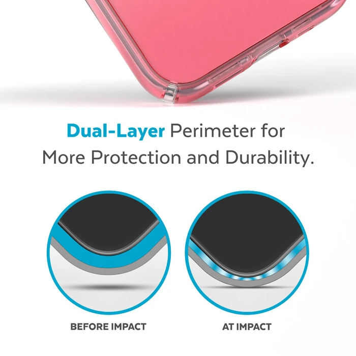 Speck Presidio Perfect-Clear Ombre MICROBAN Apple iPhone 14 Plus / 15 Plus (Clear / Vintage Rose Fade)