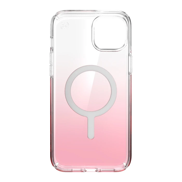 Speck Presidio Perfect-Clear Ombre MagSafe MICROBAN Apple iPhone 14 Plus / 15 Plus (Clear / Vintage Rose Fade)