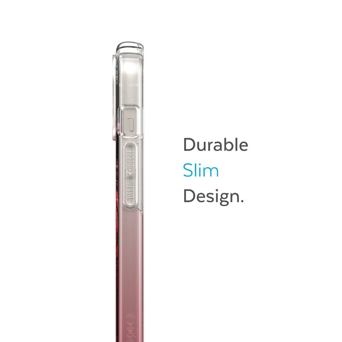 Speck Presidio Perfect-Clear Ombre MagSafe MICROBAN Apple iPhone 14 Plus / 15 Plus (Clear / Vintage Rose Fade)