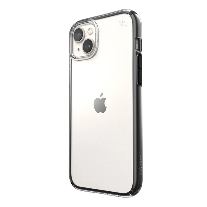 Speck Presidio Perfect-Clear Impact Geometry MICROBAN Apple iPhone 14 Plus / 15 Plus (Clear / Black)