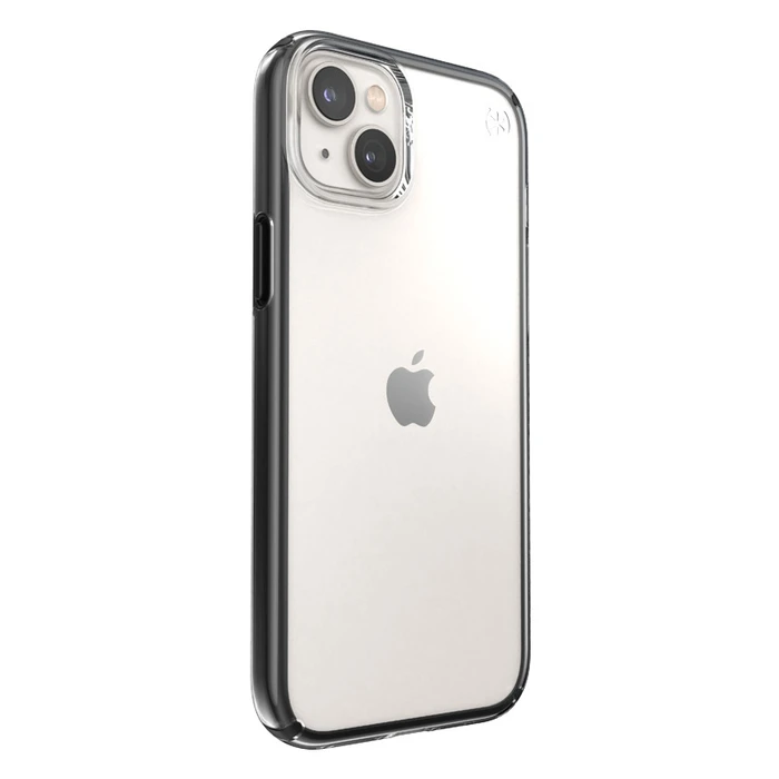 Speck Presidio Perfect-Clear Impact Geometry MICROBAN Apple iPhone 14 Plus / 15 Plus (Clear / Black)