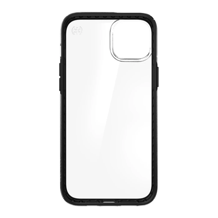 Speck Presidio Perfect-Clear Impact Geometry MICROBAN Apple iPhone 14 Plus / 15 Plus (Clear / Black)