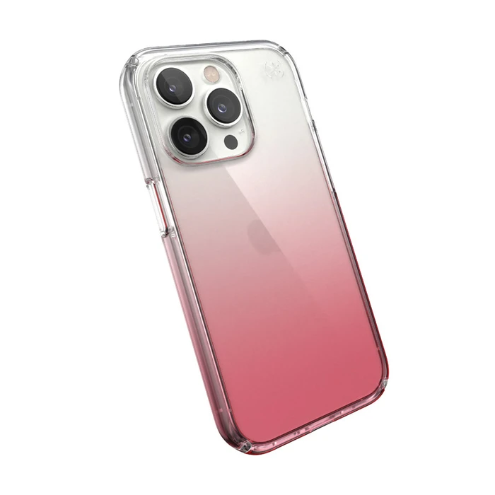Speck Presidio Perfect-Clear Ombre MICROBAN Apple iPhone 14 Pro (Clear / Vintage Rose Fade)