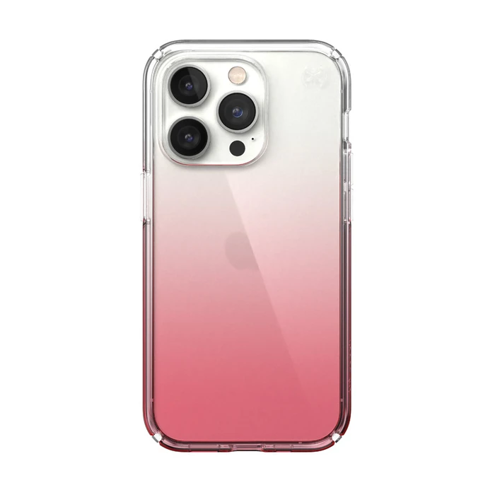 Speck Presidio Perfect-Clear Ombre MICROBAN Apple iPhone 14 Pro (Clear / Vintage Rose Fade)