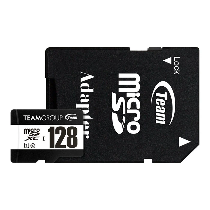Team 128GB microSDXC UHS‑I U1 Class 10 κάρτα μνήμης (TUSDX128GCL10U03) με αντάπτορα