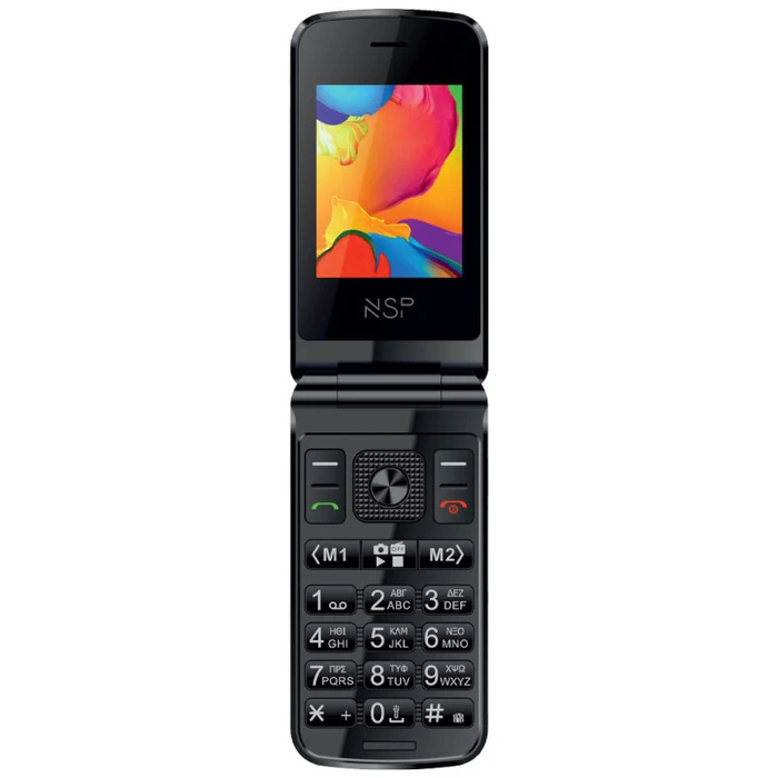 Κινητό Τηλέφωνο Flip 4g Με Πλήκτρα NSP 2650DS (8340888) Μαύρο