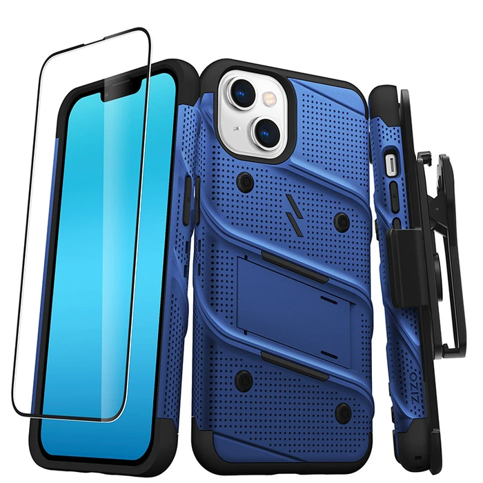 ZIZO BOLT Series Apple iPhone 14 with tempered glass (Blue)