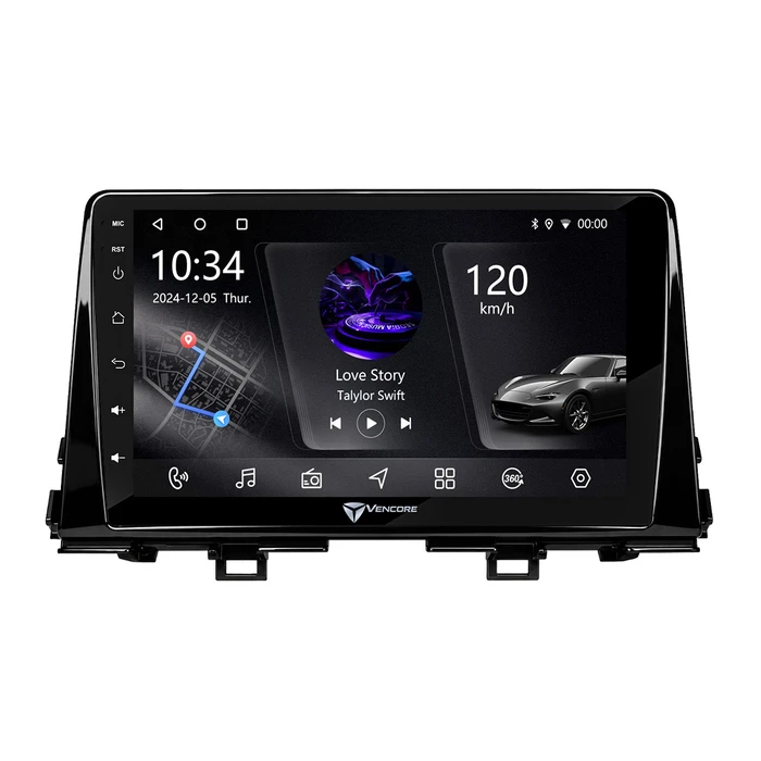VenCore 3236-10005-0756B - Οθόνη Multimedia Android 15 9" PX5S Octa‑Core 2GB/32GB IPS για Kia Picanto 2017-2021 - Μαύρη
