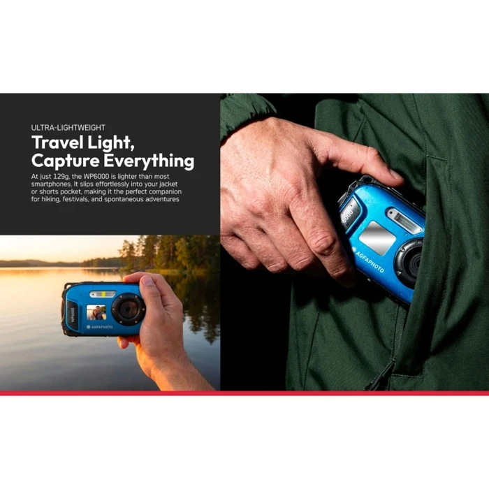 Ψηφιακή compact φωτογραφική μηχανή AgfaPhoto Realishot WP6000 (Μπλε)