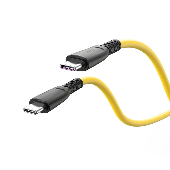 Καλώδιο Φόρτισης Xo Nb-Q246b Suluo Series Σιλικόνης Pd Type-C Σε Type-C, 1m, 60w, Κίτρινο