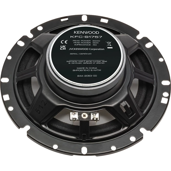 Kenwood KFC-S1757 Car Speaker 17 cm (6.5 inch) 30W RMS 2-way 4 Ohm