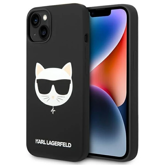 Karl Lagerfeld KLHMP14MSLCHBK Apple iPhone 14 Plus / 15 Plus hardcase black Silicone Choupette Head Magsafe