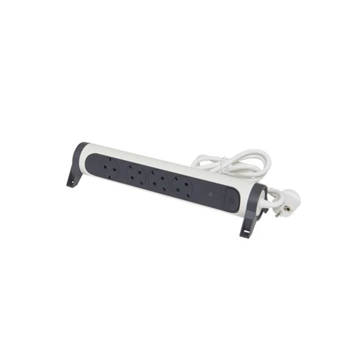 Πολύπριζο Ασφαλείας Legrand SurgeArrest 4 Outlets 1.5m Cable SPD White/Grey Rotating