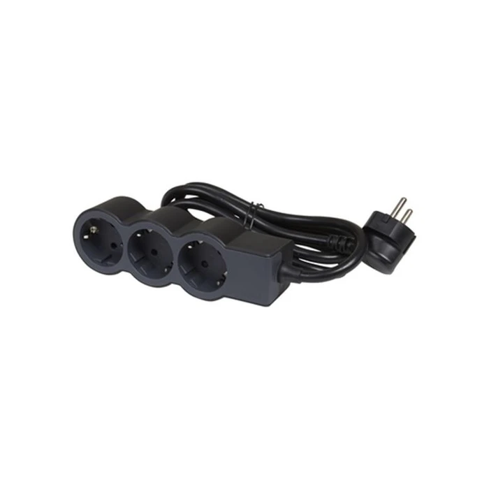 Πολύπριζο Ασφαλείας Legrand SurgeArrest 3 Outlets 1.5m Cable Black/Grey