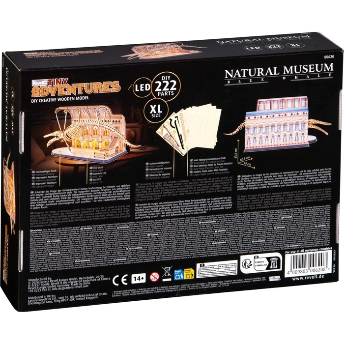Revell Tiny Adventures Natural Museum Μπλε Φάλαινα 3D Παζλ (222 κομμάτια)