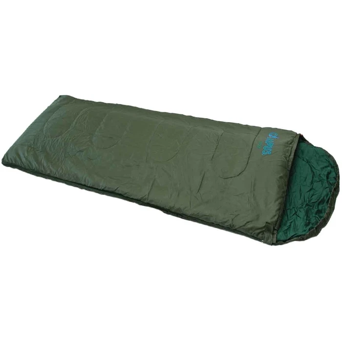Campus Sleeping Bag FOX II Khaki 220x95 cm with Pillow - Single Summer Sleeping Bag