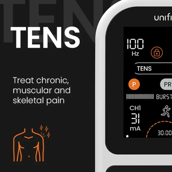 Tenscare Unifit TENS/EMS Portable Muscle Stimulator — Fitness Recovery & Pain Relief